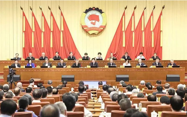 全国政协十四届常委会第十三次会议在京举行 孔令智代表台盟中央作大会发言